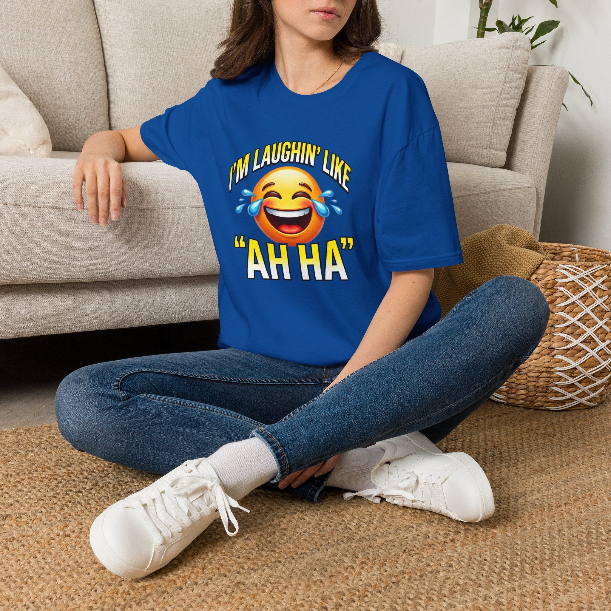 Laughing Emoji T-Shirt — "I’m Laughin’ Like ‘Ah Ha’" Graphic Tee