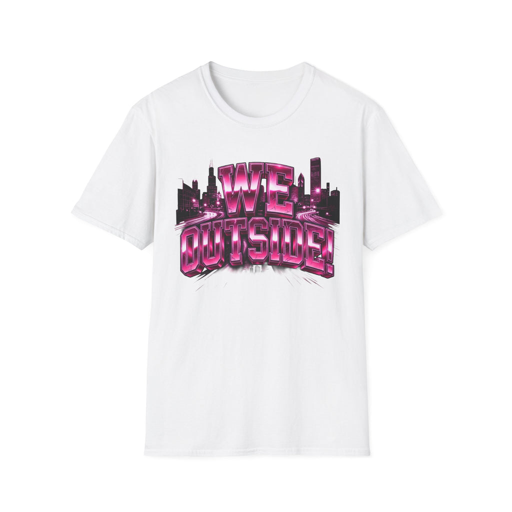 Well Outside Cityscape T-Shirt — Retro Neon Skyline Graphic Tee