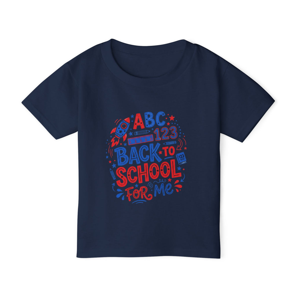 Back to School Toddler T-Shirt — "ABC 123 Back to School For Me"
