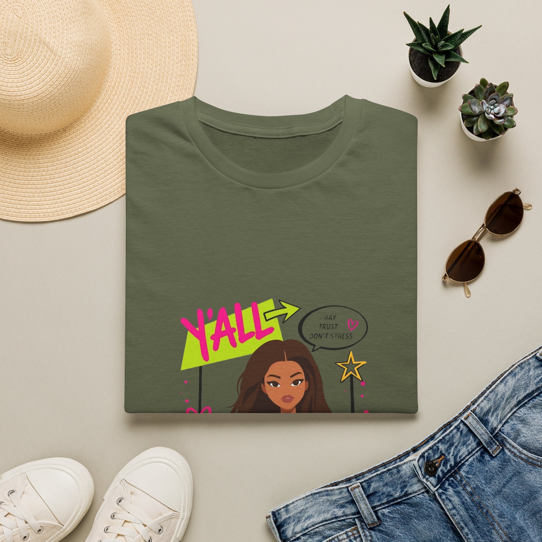 T-Shirt — "Y'ALL Need Jesus" Graphic Tee (Faith-Based, Casual Everyday Wear)