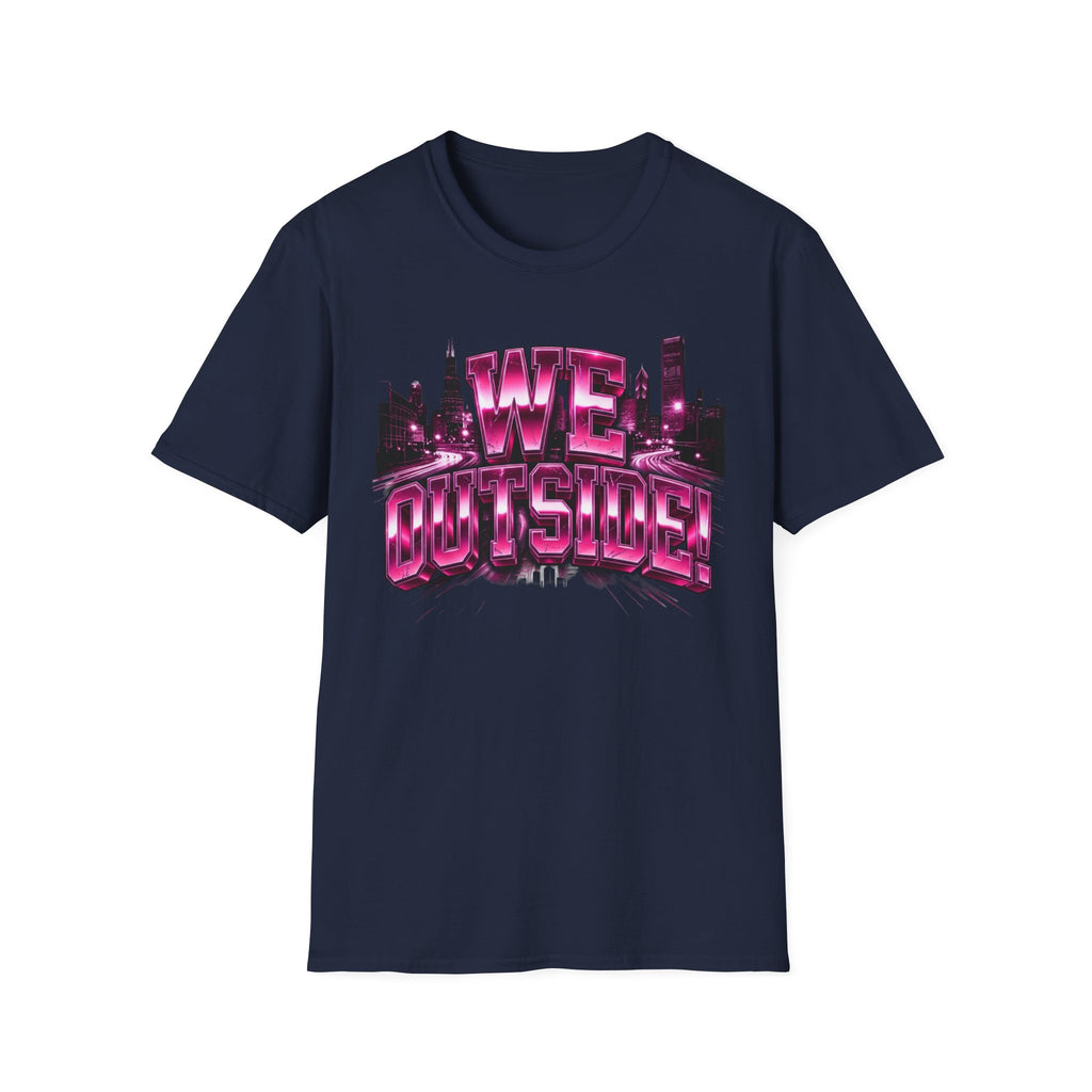 Well Outside Cityscape T-Shirt — Retro Neon Skyline Graphic Tee