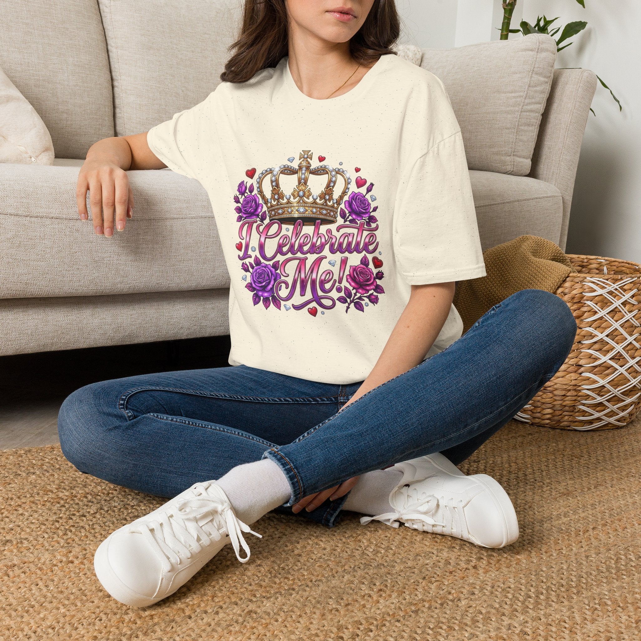 Celebrate Me T-Shirt — Crown & Roses Birthday Shirt
