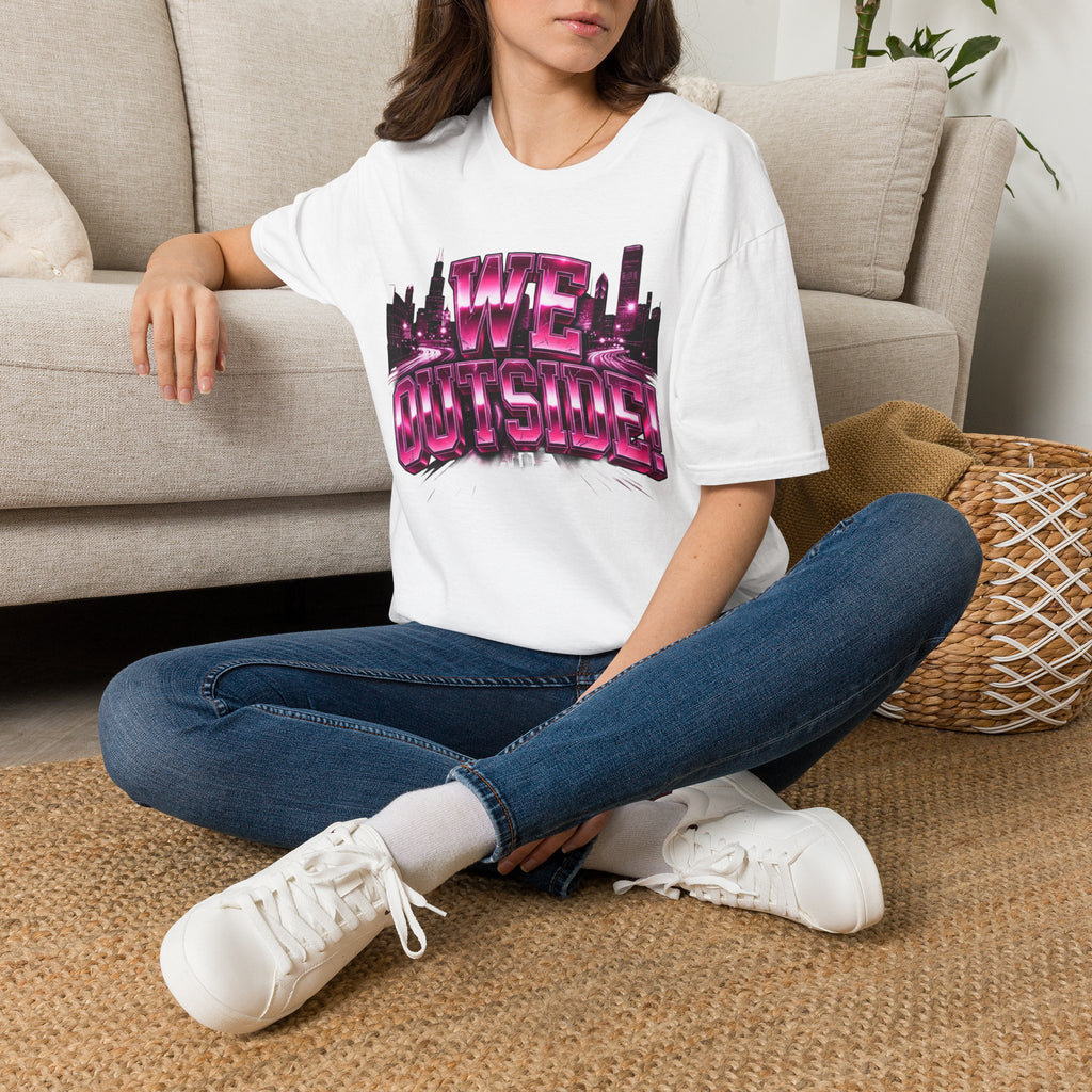 Well Outside Cityscape T-Shirt — Retro Neon Skyline Graphic Tee