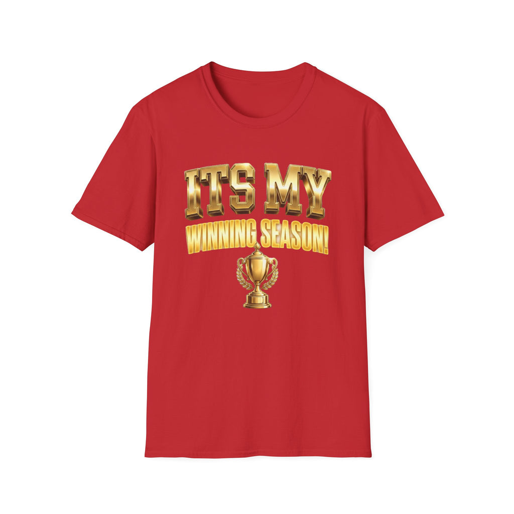 It's My Winning Season T‑Shirt — Gold Trophy Motivational Tee