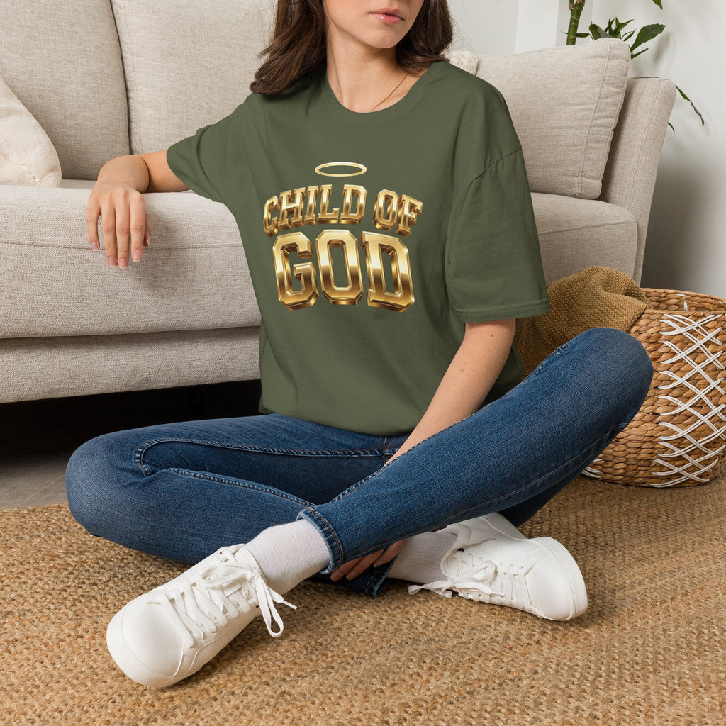 Child of God T-Shirt — Gold Halo Faith Graphic Tee