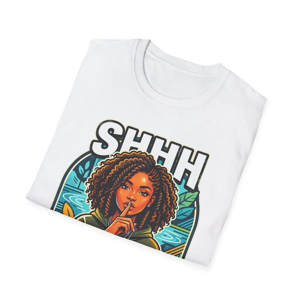 Shhh Quiet on the Creek Too Loud T-Shirt — Retro Afro Woman Graphic Tee