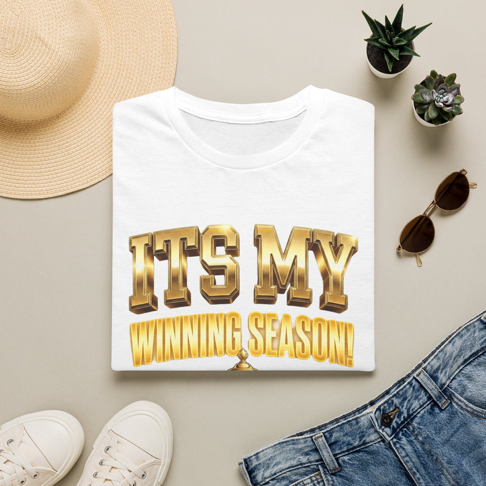 It's My Winning Season T‑Shirt — Gold Trophy Motivational Tee