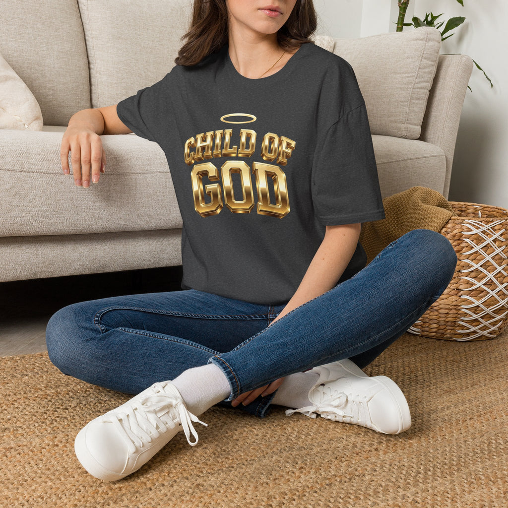 Child of God T-Shirt — Gold Halo Faith Graphic Tee