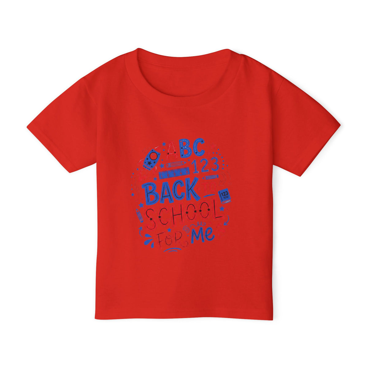Back to School Toddler T-Shirt — "ABC 123 Back to School For Me"