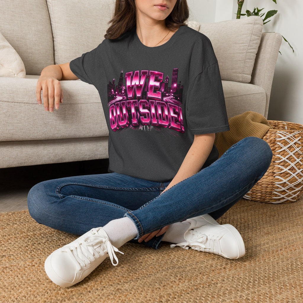 Well Outside Cityscape T-Shirt — Retro Neon Skyline Graphic Tee