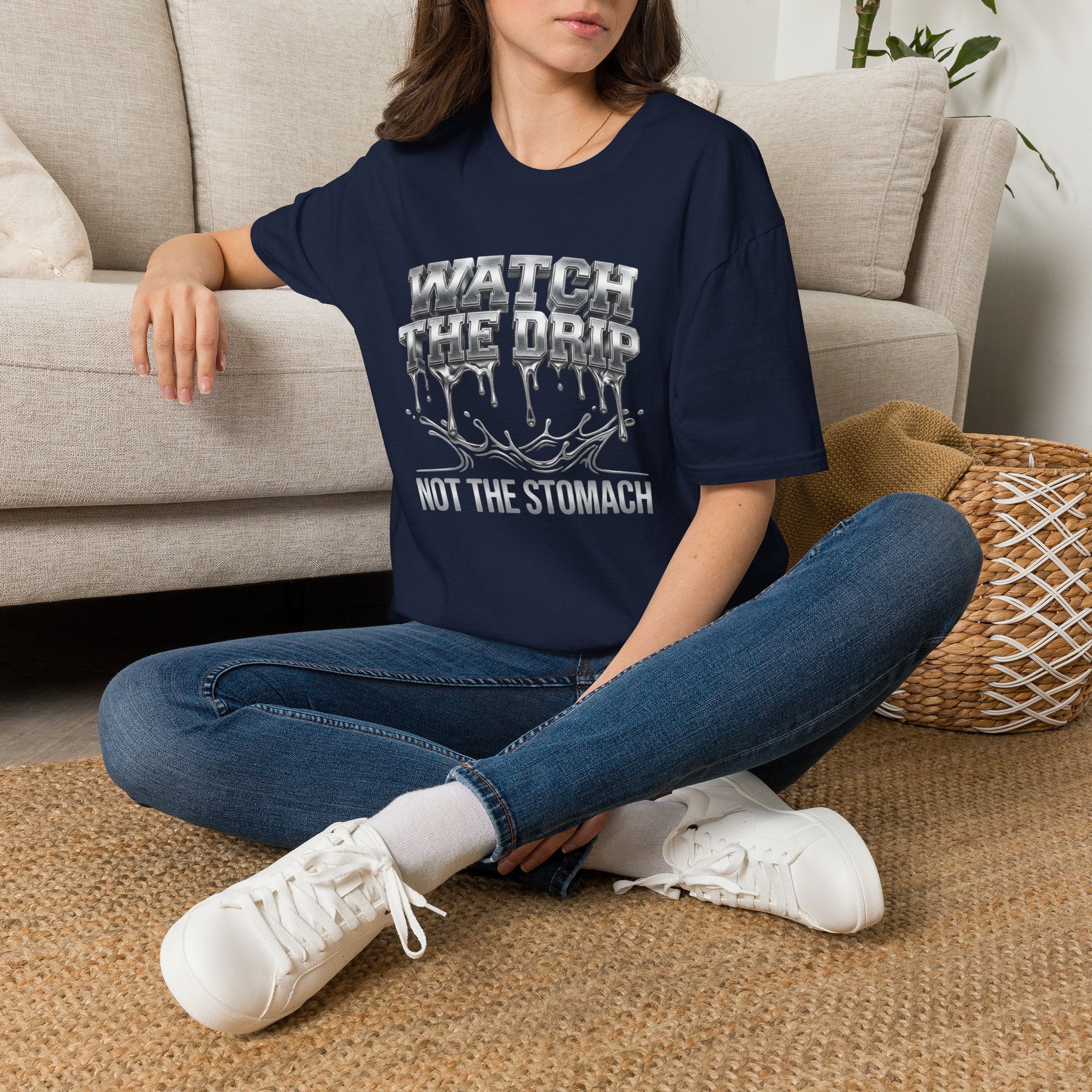 Watch The Drip T‑Shirt — Silver Drip Graphic Tee