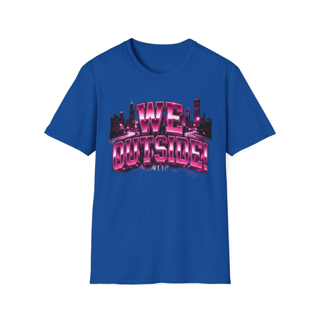 Well Outside Cityscape T-Shirt — Retro Neon Skyline Graphic Tee