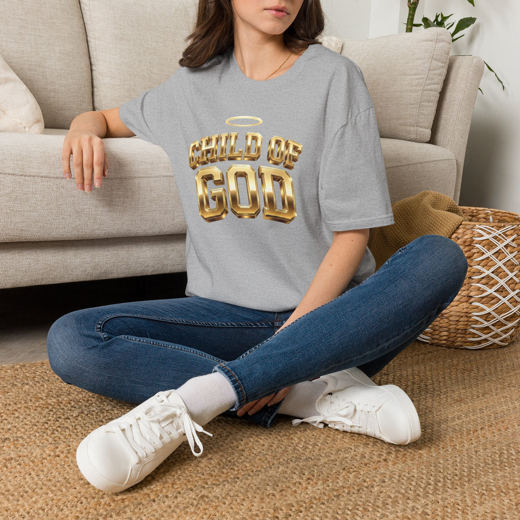 Child of God T-Shirt — Gold Halo Faith Graphic Tee