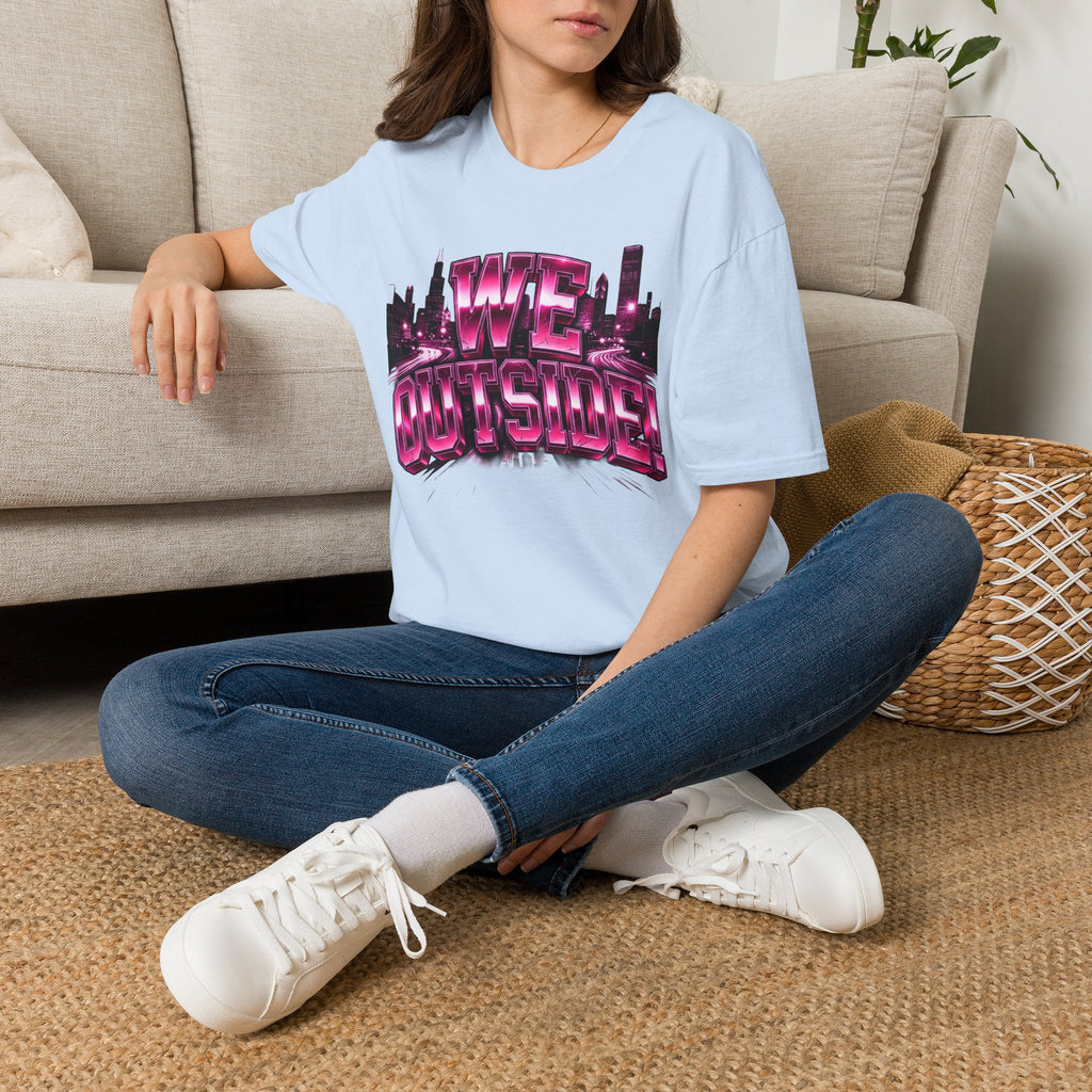 Well Outside Cityscape T-Shirt — Retro Neon Skyline Graphic Tee