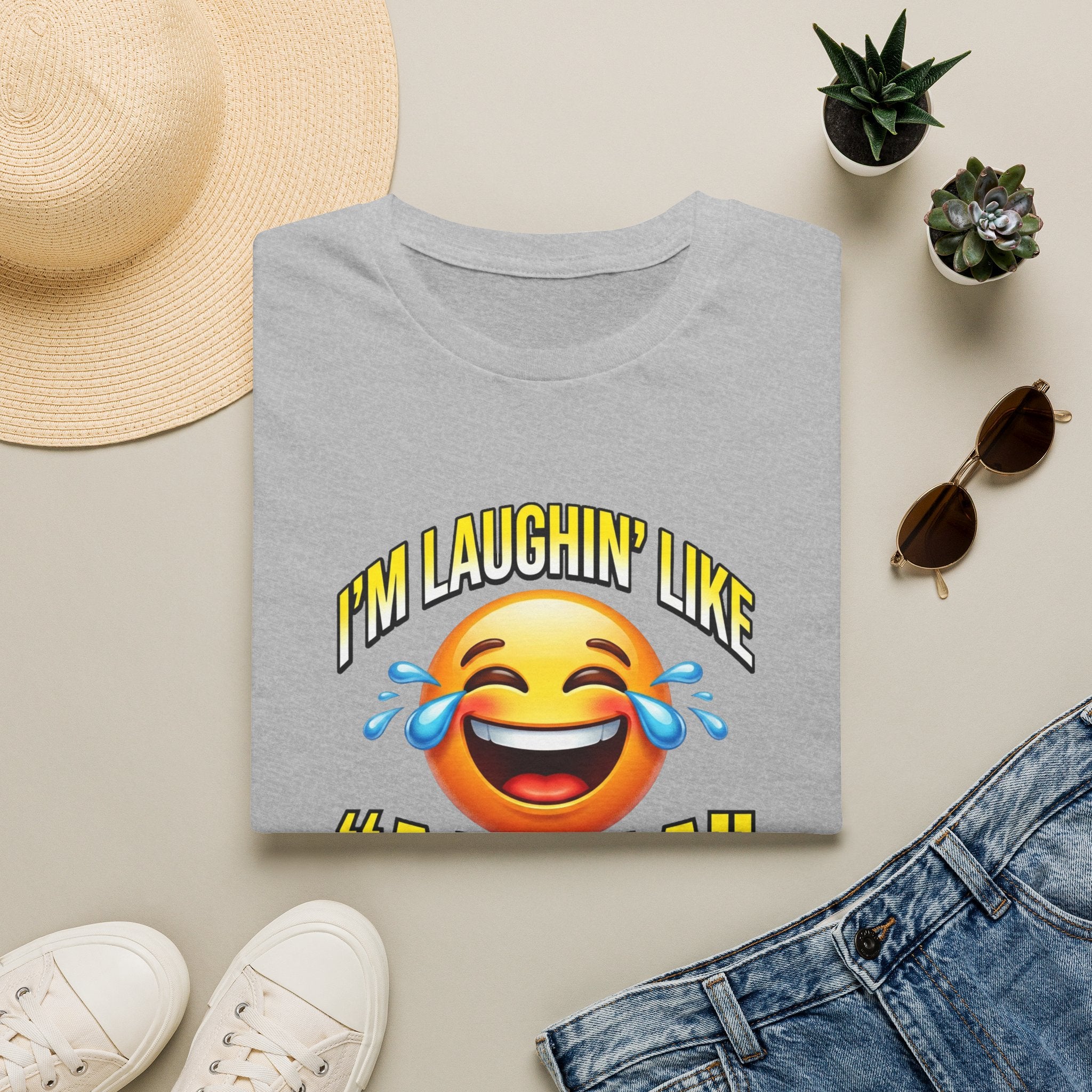 Laughing Emoji T-Shirt — "I’m Laughin’ Like ‘Ah Ha’" Graphic Tee