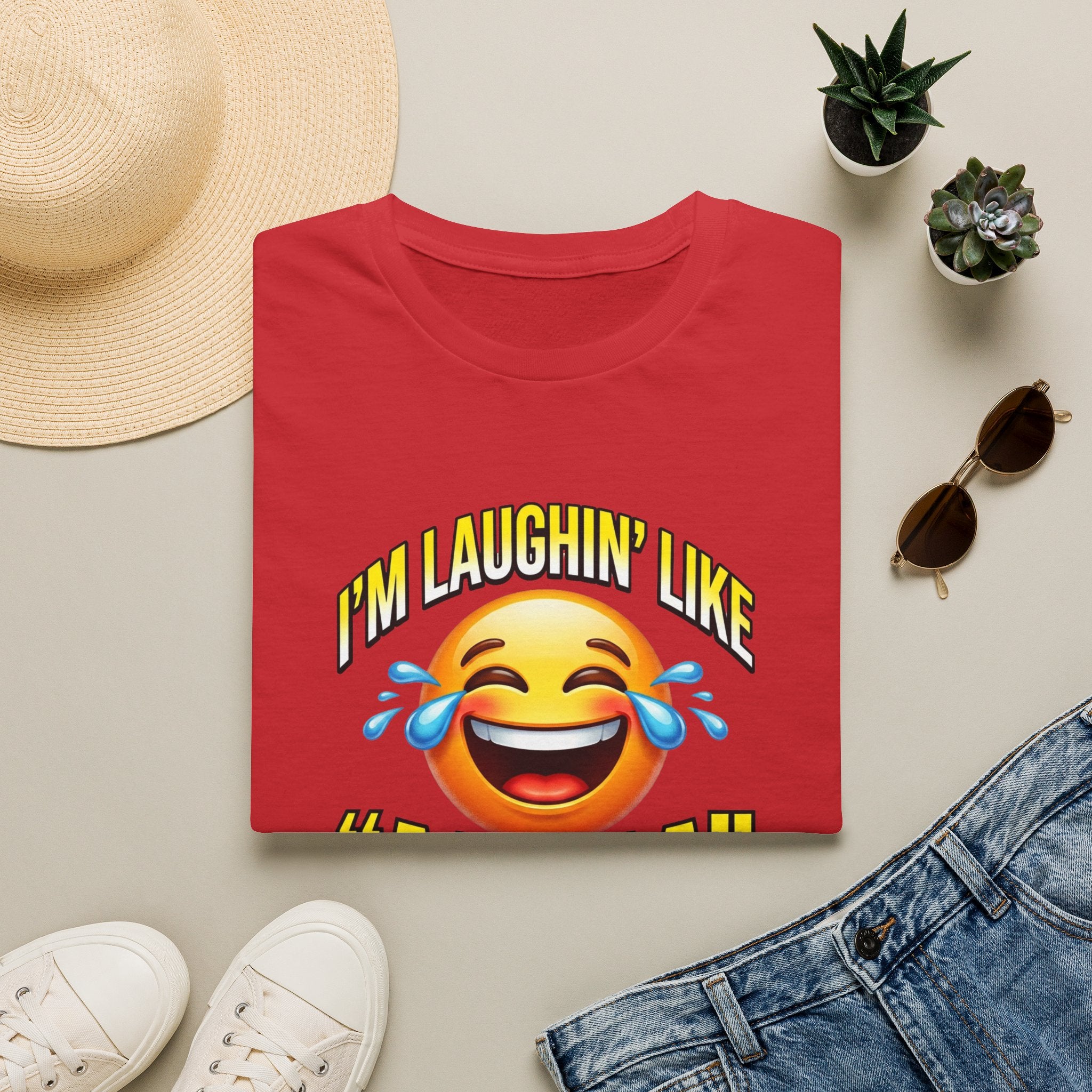 Laughing Emoji T-Shirt — "I’m Laughin’ Like ‘Ah Ha’" Graphic Tee