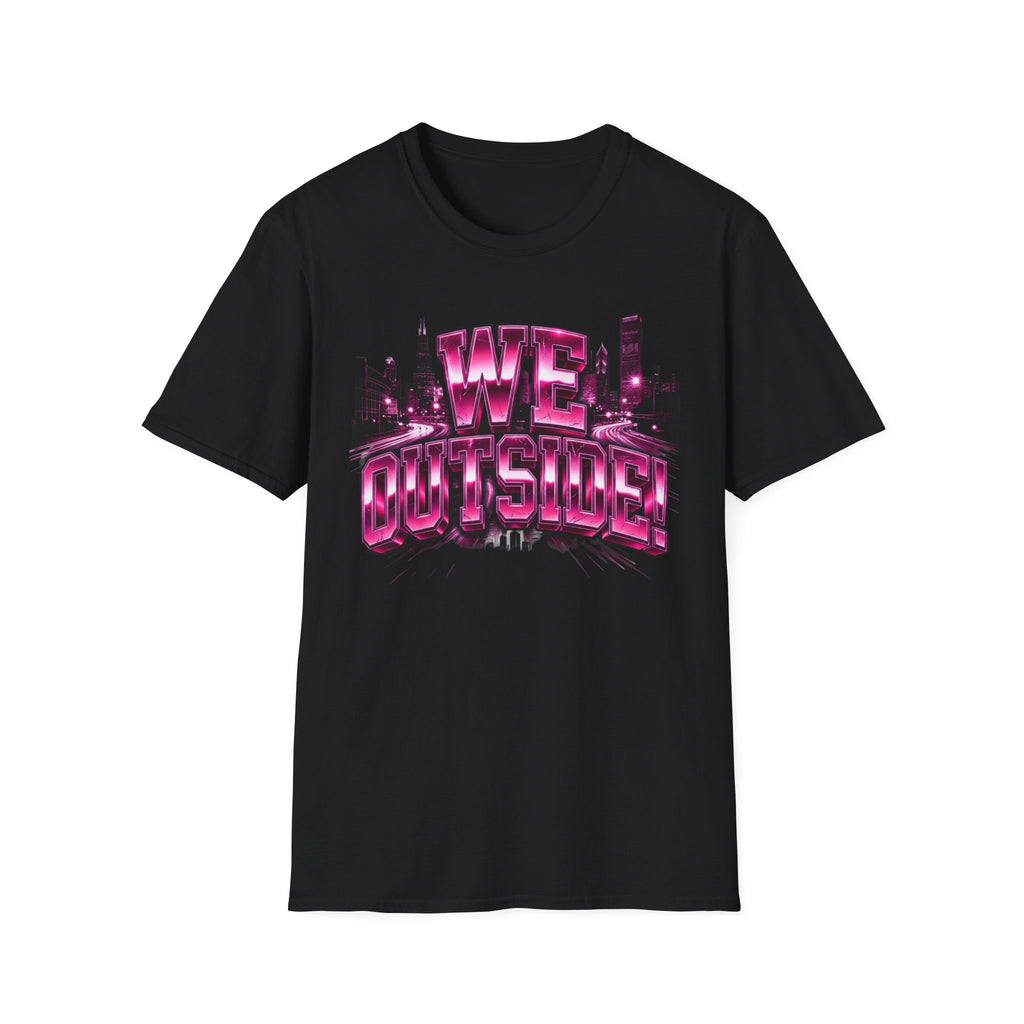 Well Outside Cityscape T-Shirt — Retro Neon Skyline Graphic Tee