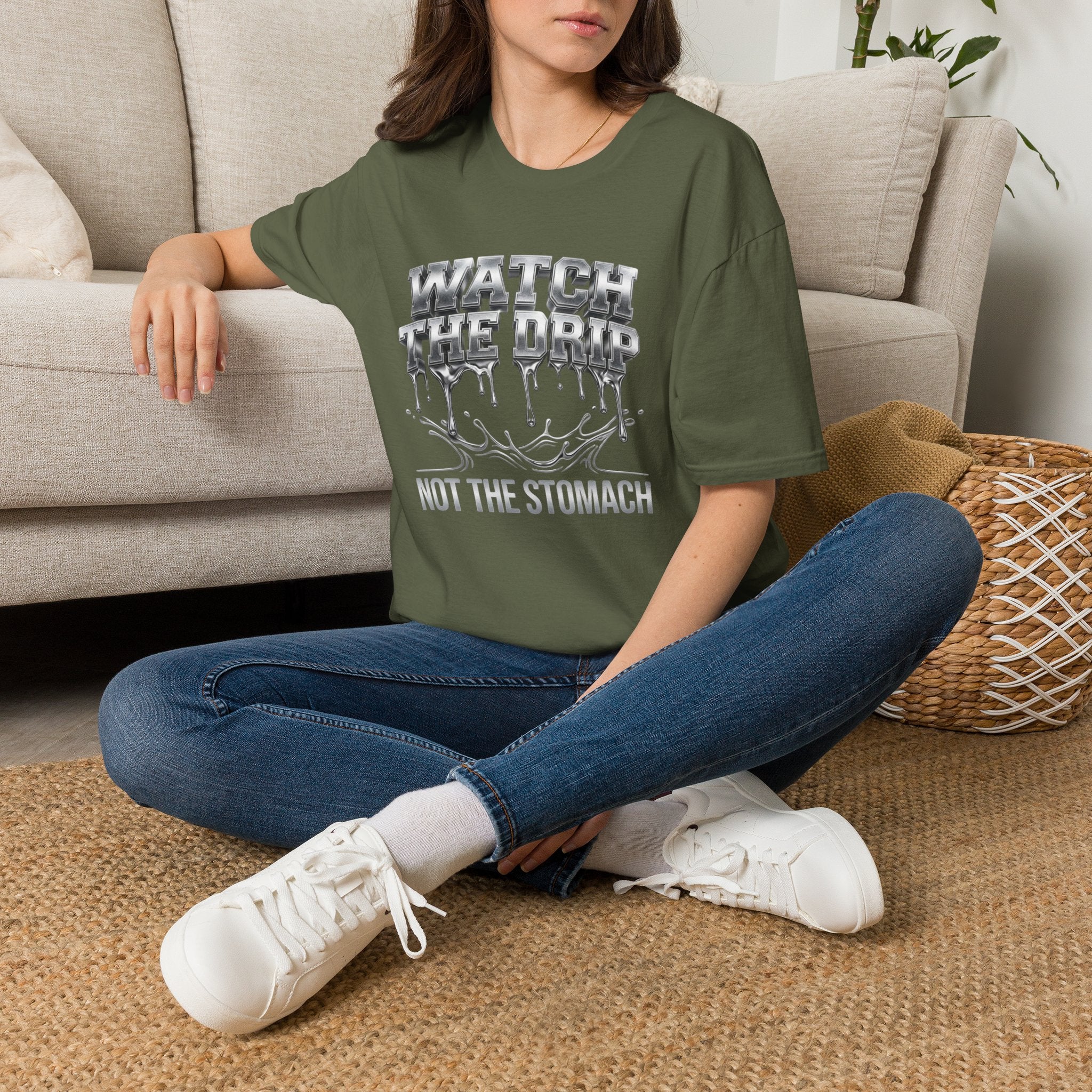 Watch The Drip T‑Shirt — Silver Drip Graphic Tee