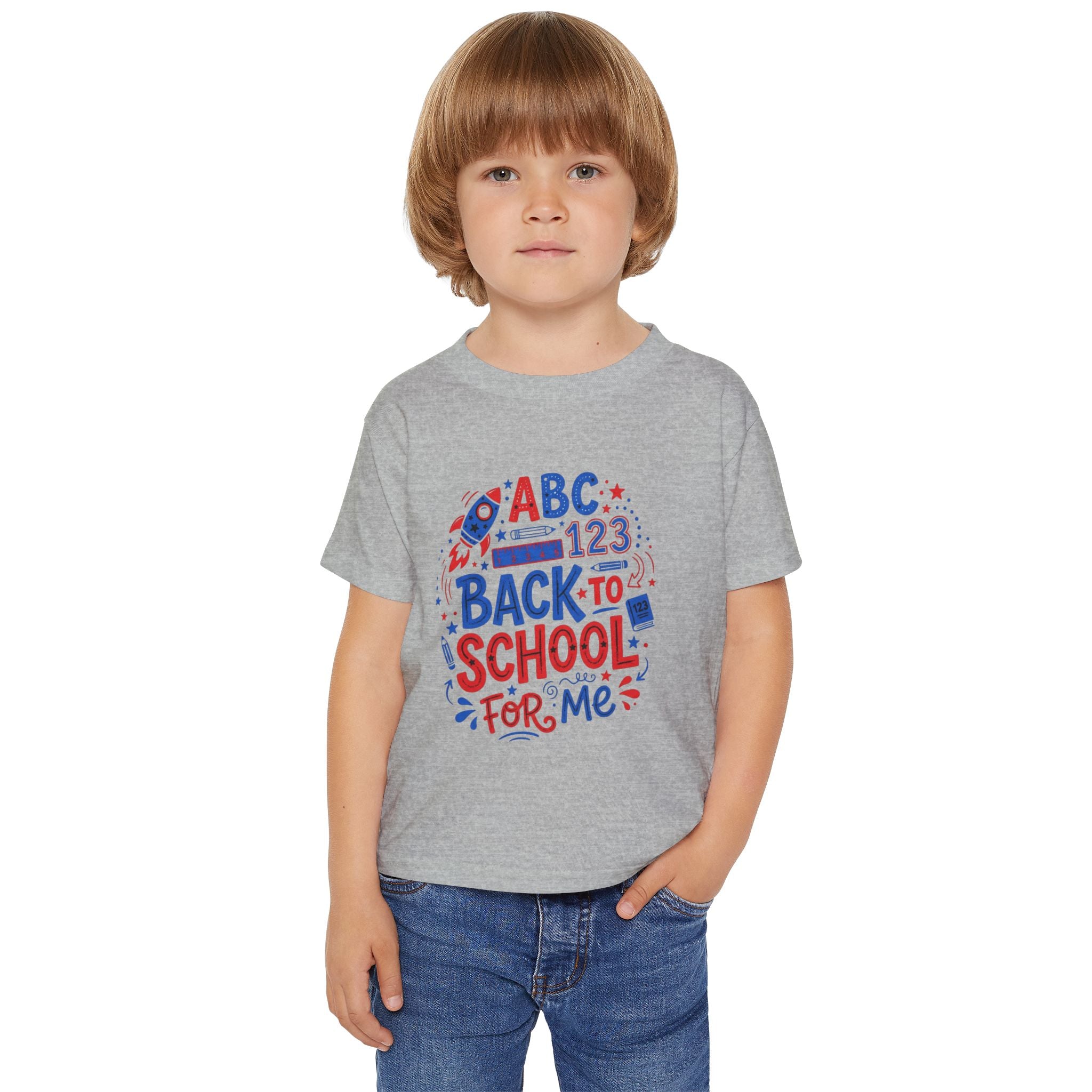 Back to School Toddler T-Shirt — "ABC 123 Back to School For Me"