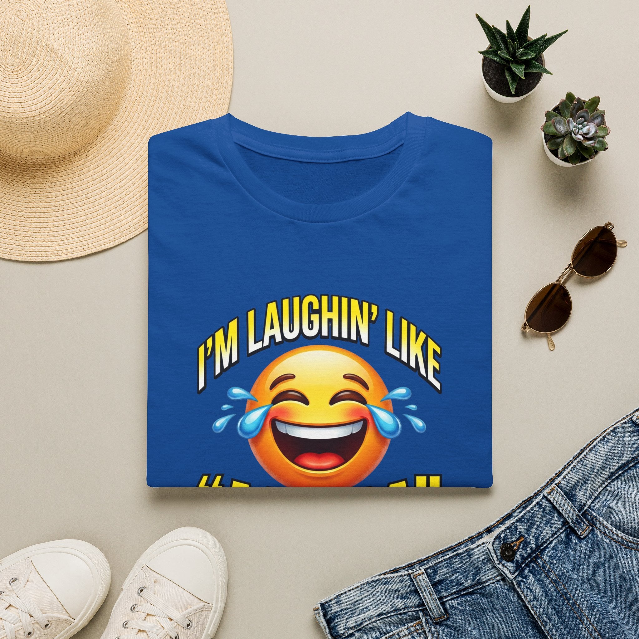 Laughing Emoji T-Shirt — "I’m Laughin’ Like ‘Ah Ha’" Graphic Tee