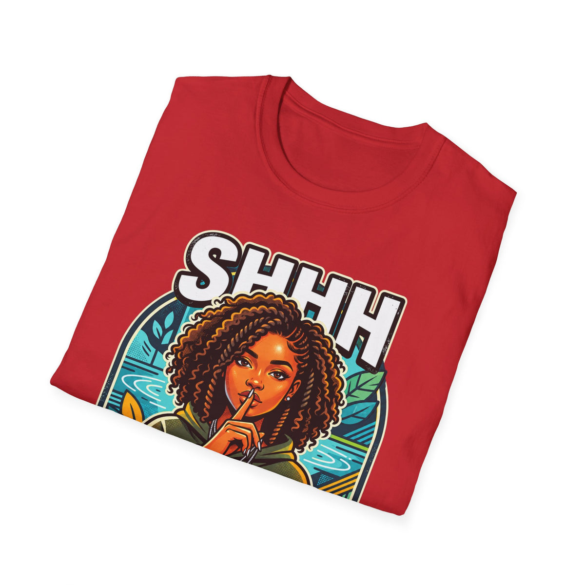 Shhh Quiet on the Creek Too Loud T-Shirt — Retro Afro Woman Graphic Tee