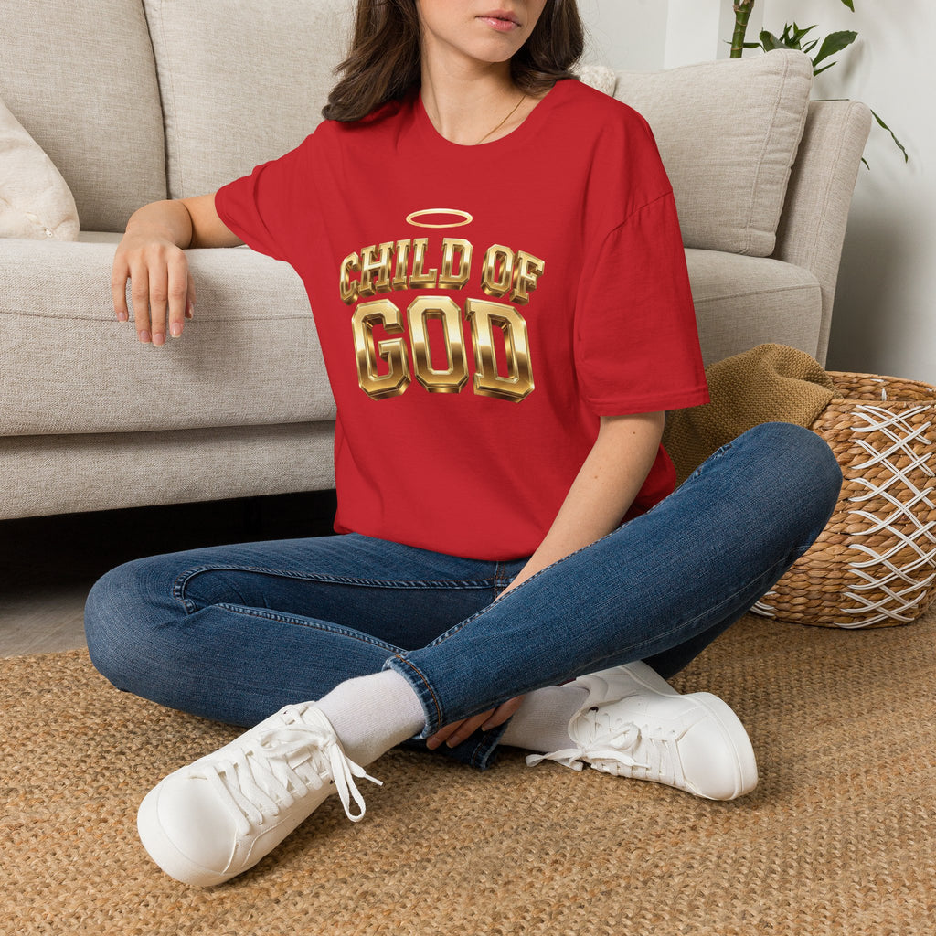 Child of God T-Shirt — Gold Halo Faith Graphic Tee