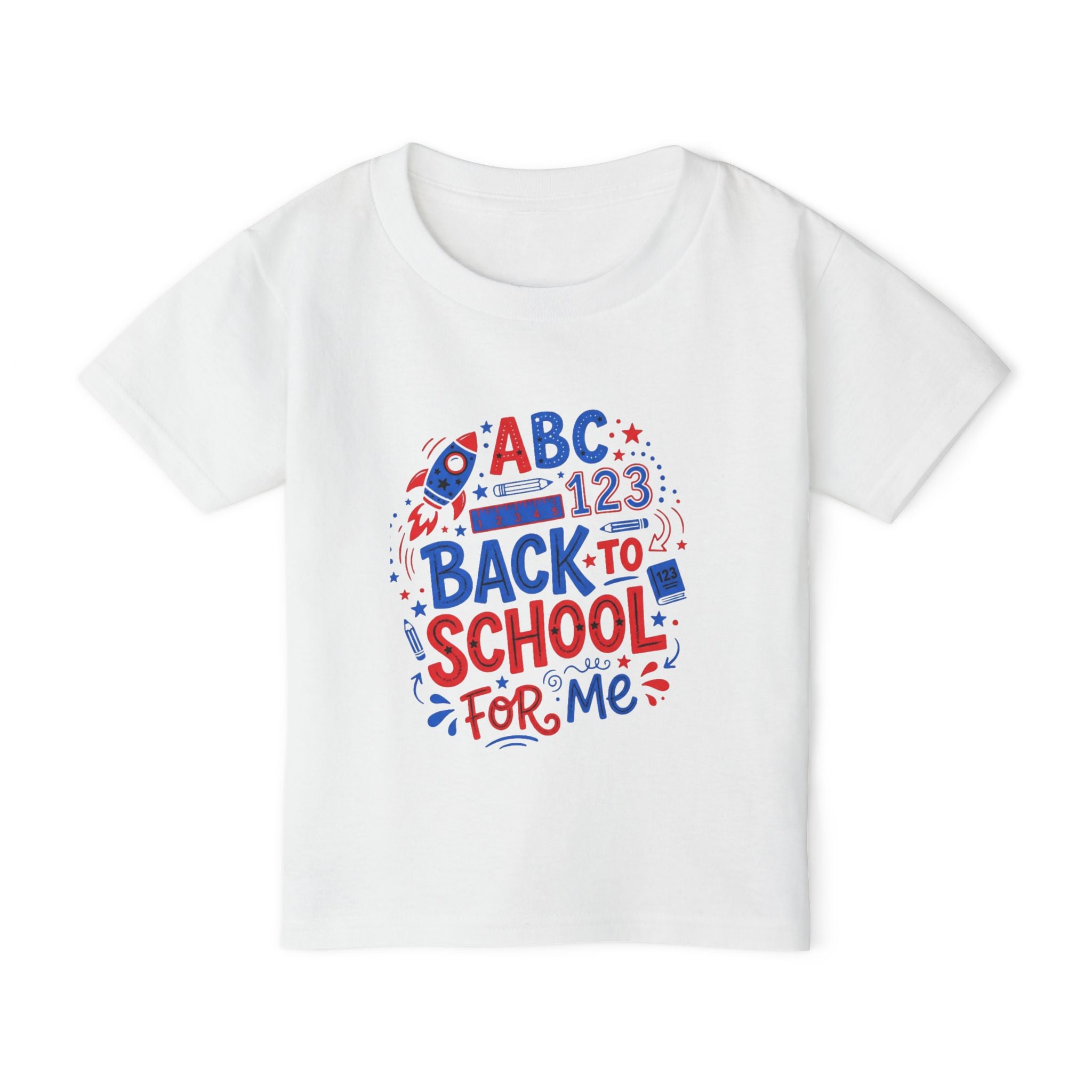 Back to School Toddler T-Shirt — "ABC 123 Back to School For Me"