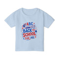 Back to School Toddler T-Shirt — "ABC 123 Back to School For Me"