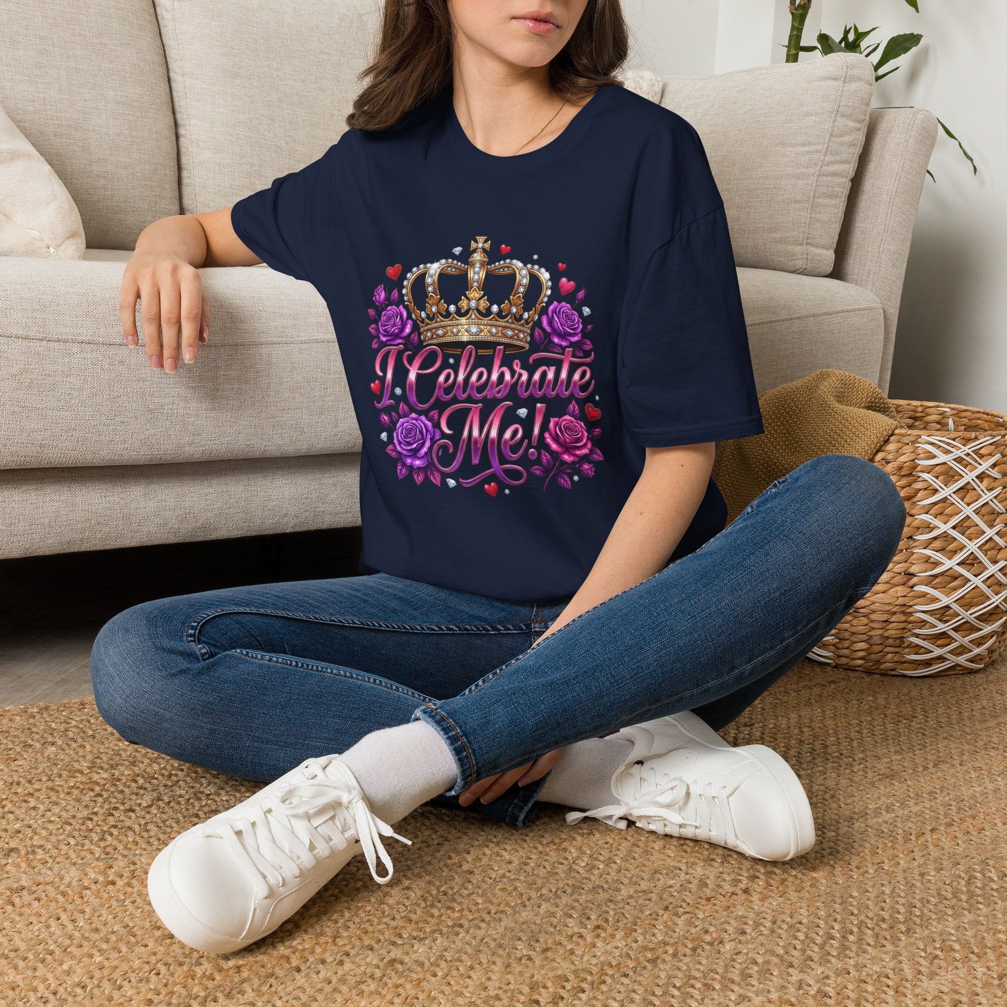 Celebrate Me T-Shirt — Crown & Roses Birthday Shirt