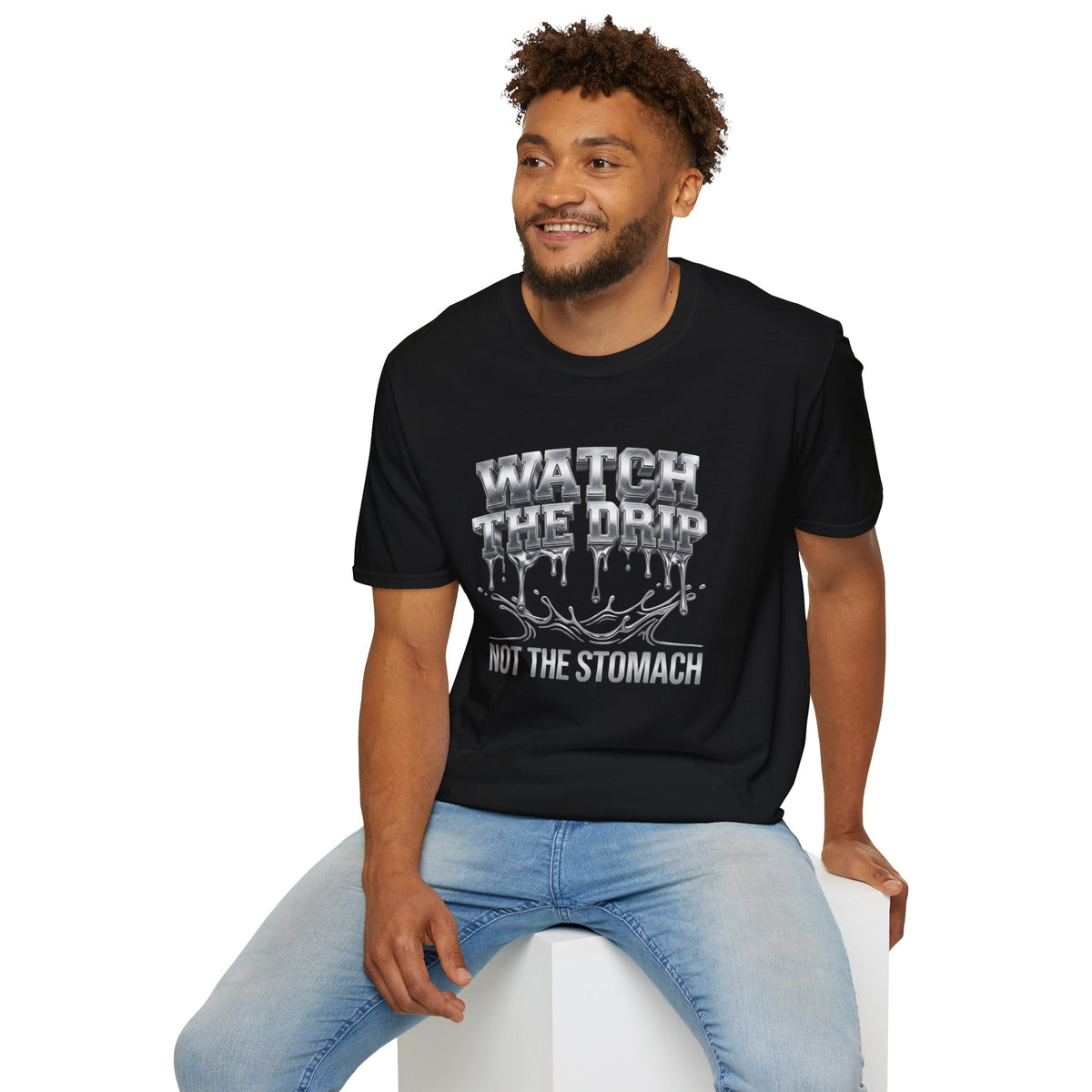 Watch The Drip T‑Shirt — Silver Drip Graphic Tee