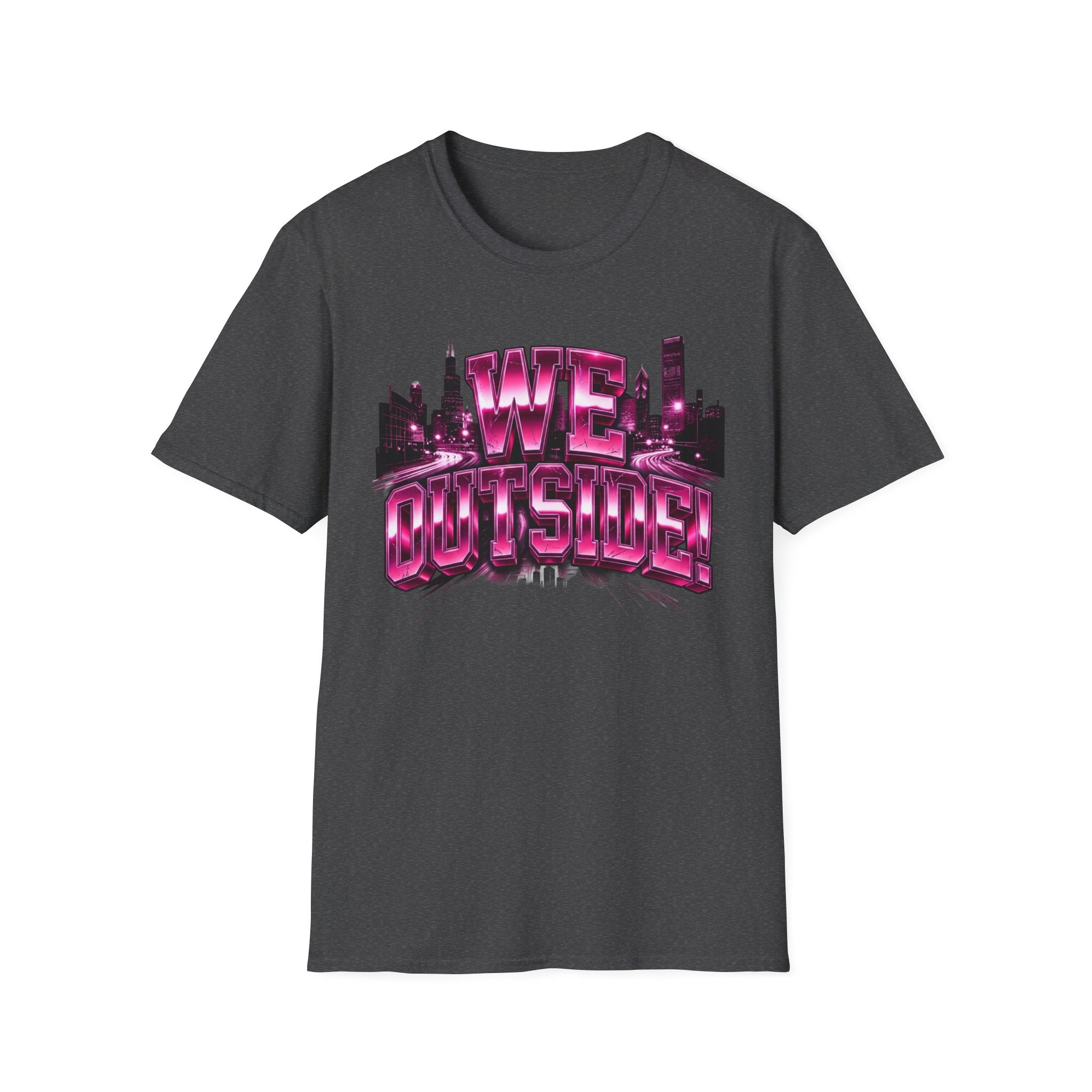 Well Outside Cityscape T-Shirt — Retro Neon Skyline Graphic Tee