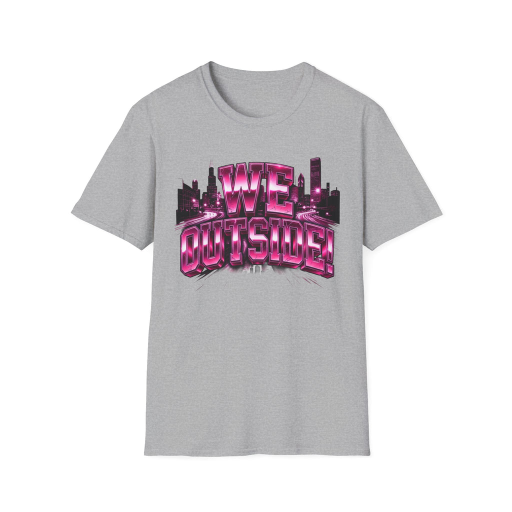 Well Outside Cityscape T-Shirt — Retro Neon Skyline Graphic Tee