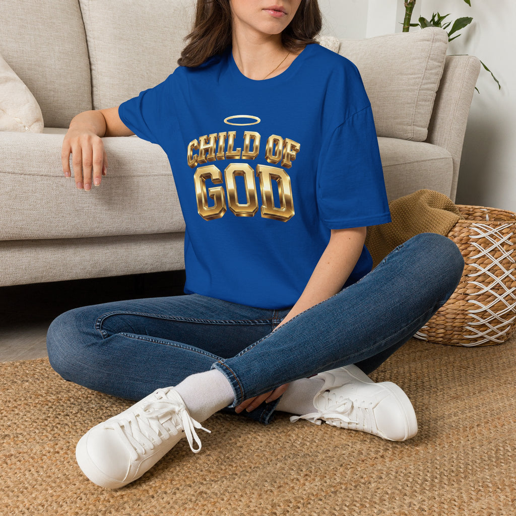 Child of God T-Shirt — Gold Halo Faith Graphic Tee