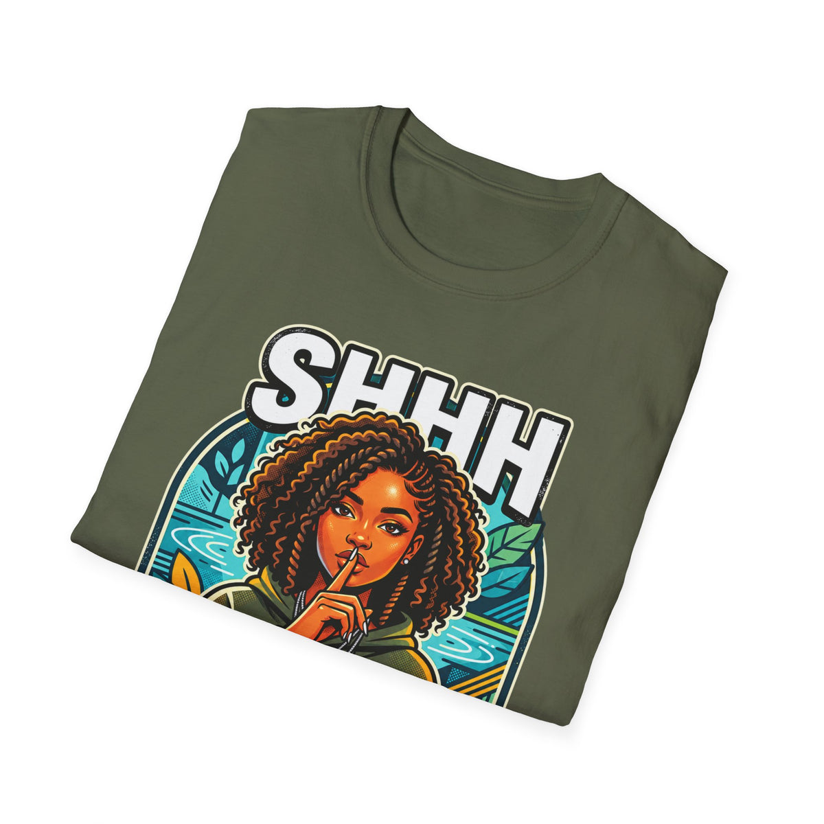 Shhh Quiet on the Creek Too Loud T-Shirt — Retro Afro Woman Graphic Tee