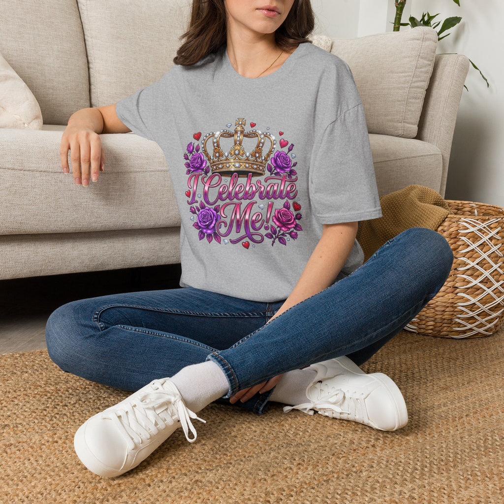 Celebrate Me T-Shirt — Crown & Roses Birthday Shirt