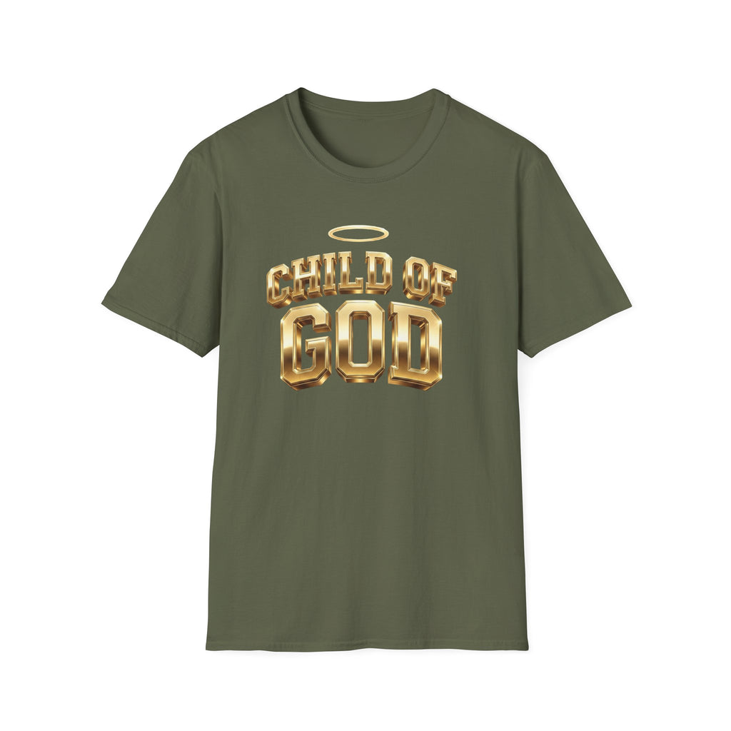 Child of God T-Shirt — Gold Halo Faith Graphic Tee