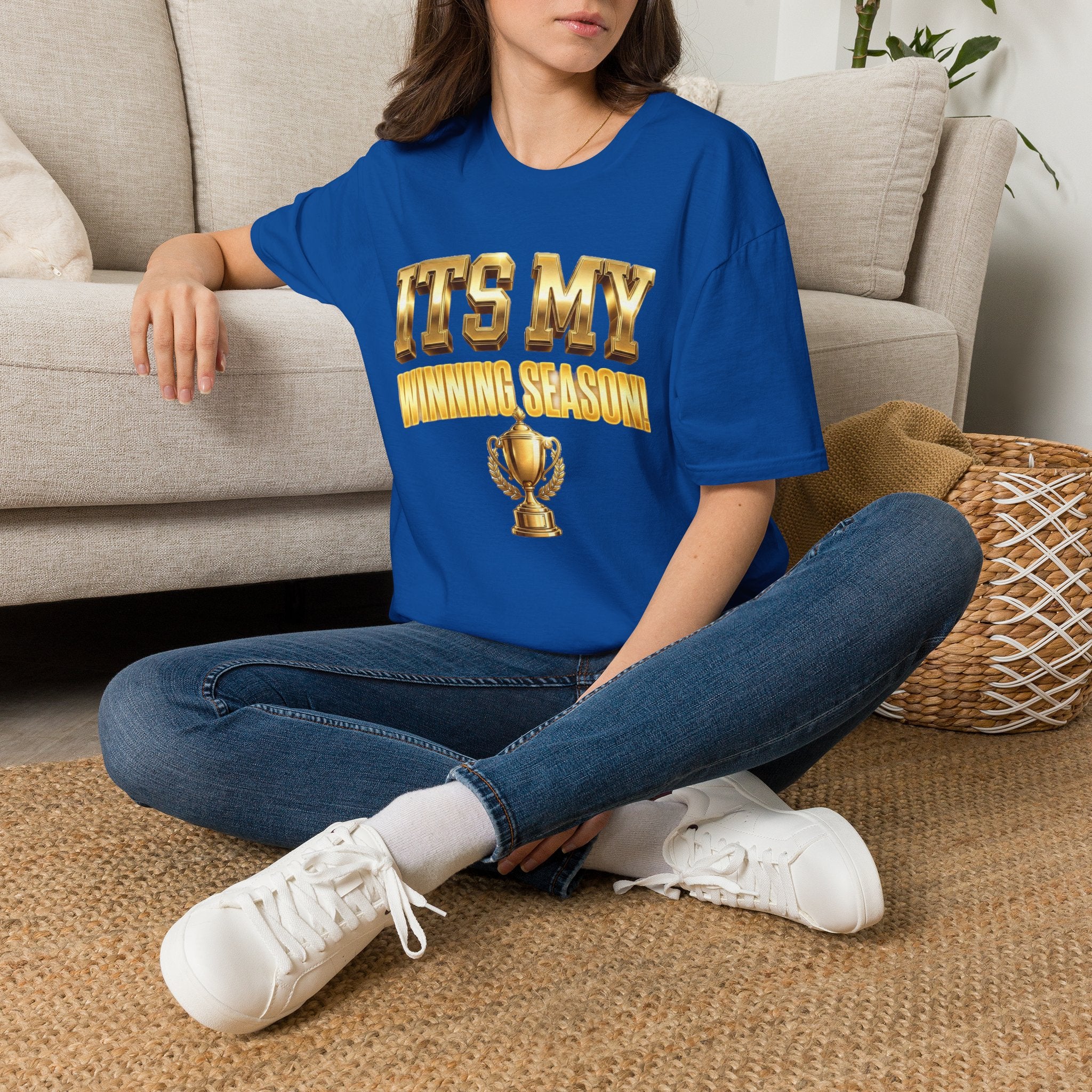 It's My Winning Season T‑Shirt — Gold Trophy Motivational Tee