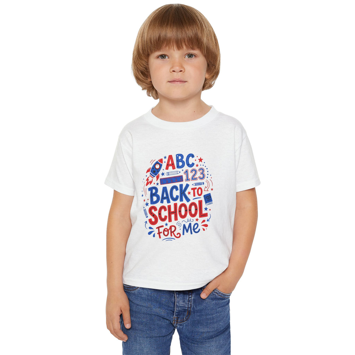 Back to School Toddler T-Shirt — "ABC 123 Back to School For Me"