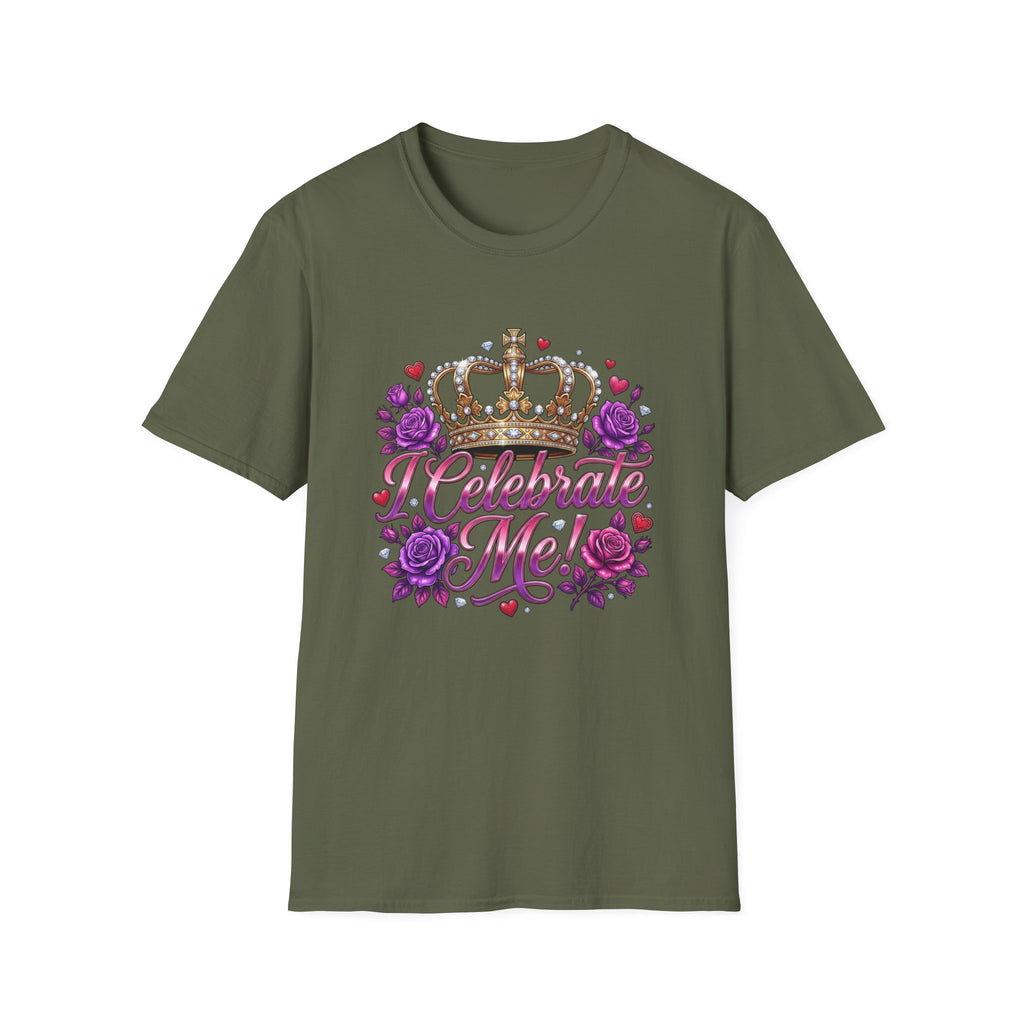 Celebrate Me T-Shirt — Crown & Roses Birthday Shirt
