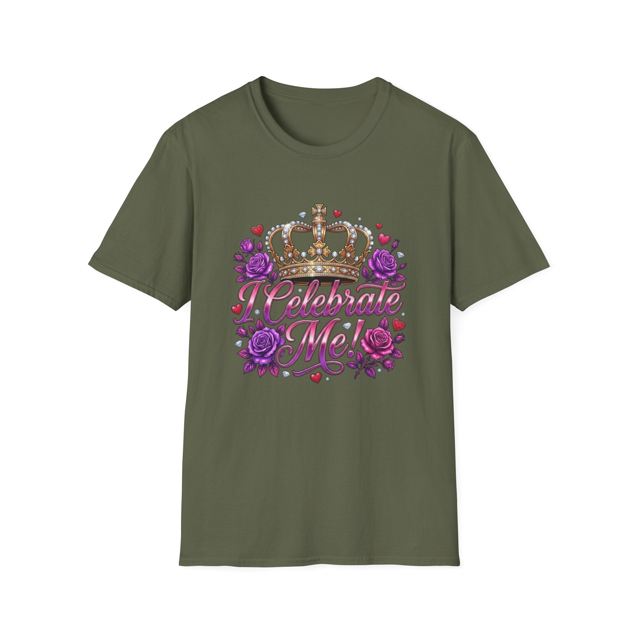 Celebrate Me T-Shirt — Crown & Roses Birthday Shirt