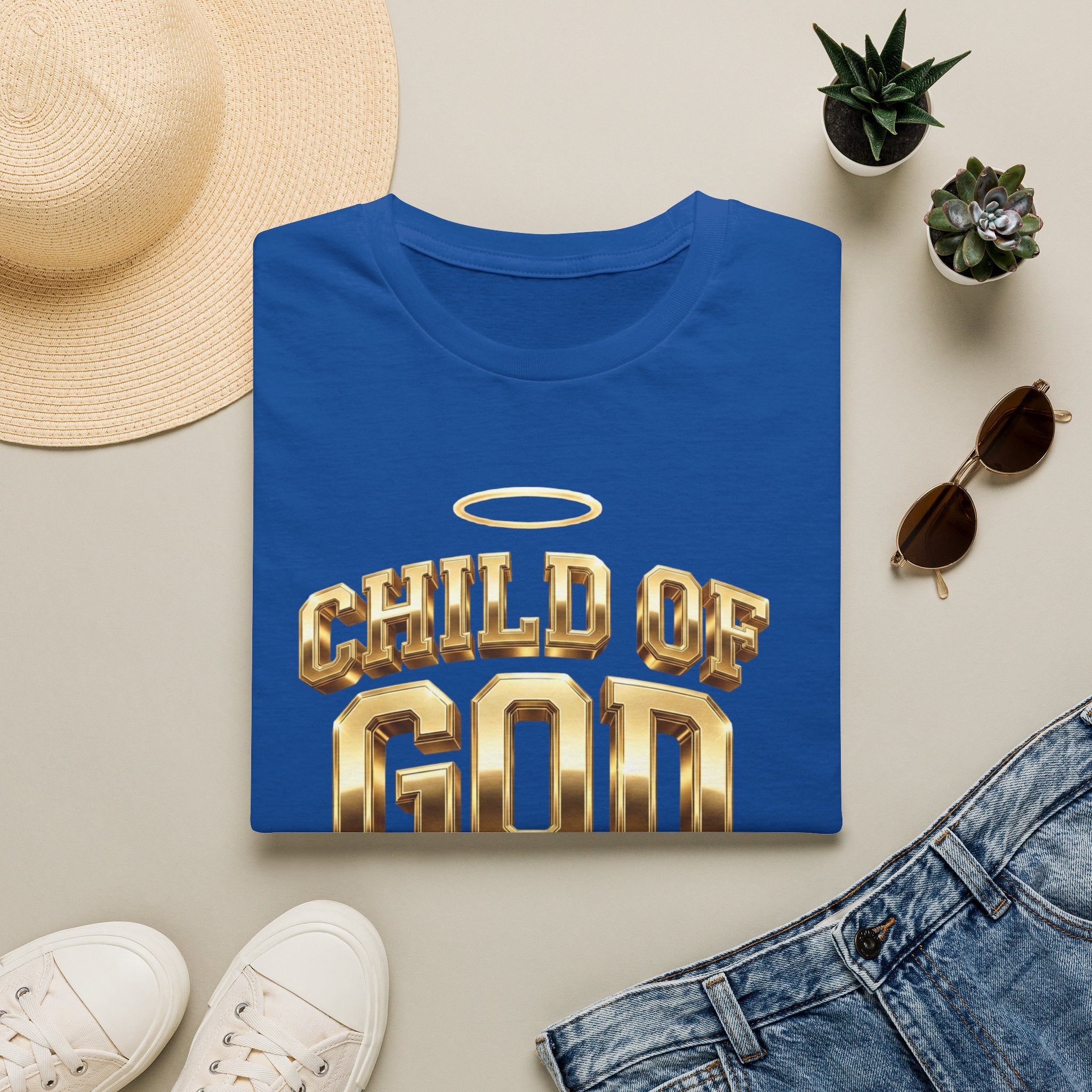 Child of God T-Shirt — Gold Halo Faith Graphic Tee