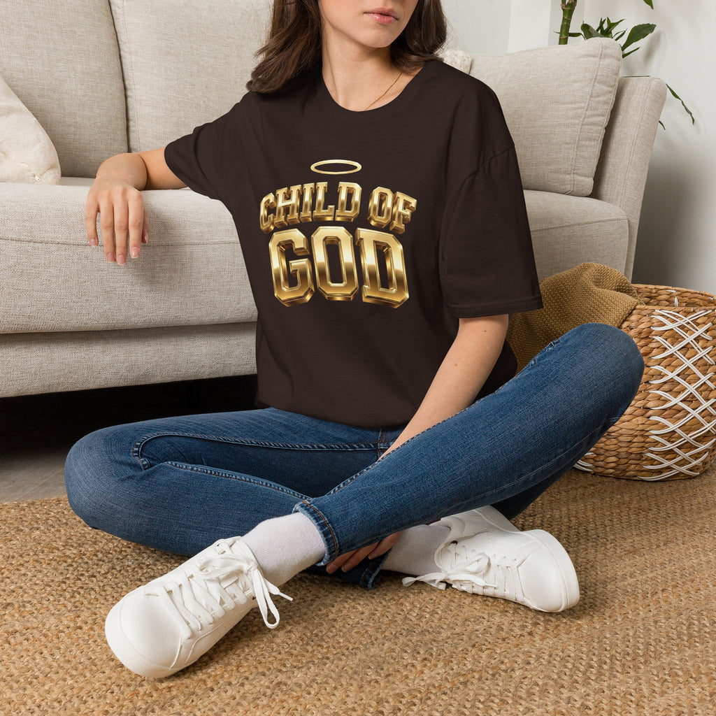 Child of God T-Shirt — Gold Halo Faith Graphic Tee