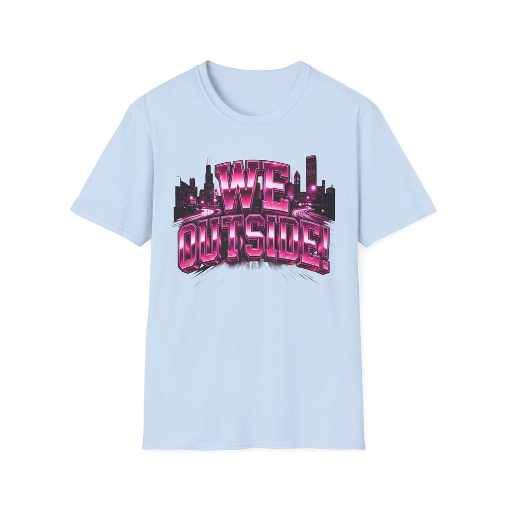 Well Outside Cityscape T-Shirt — Retro Neon Skyline Graphic Tee