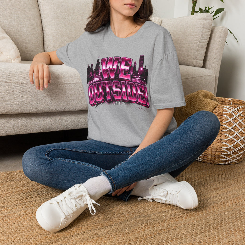 Well Outside Cityscape T-Shirt — Retro Neon Skyline Graphic Tee