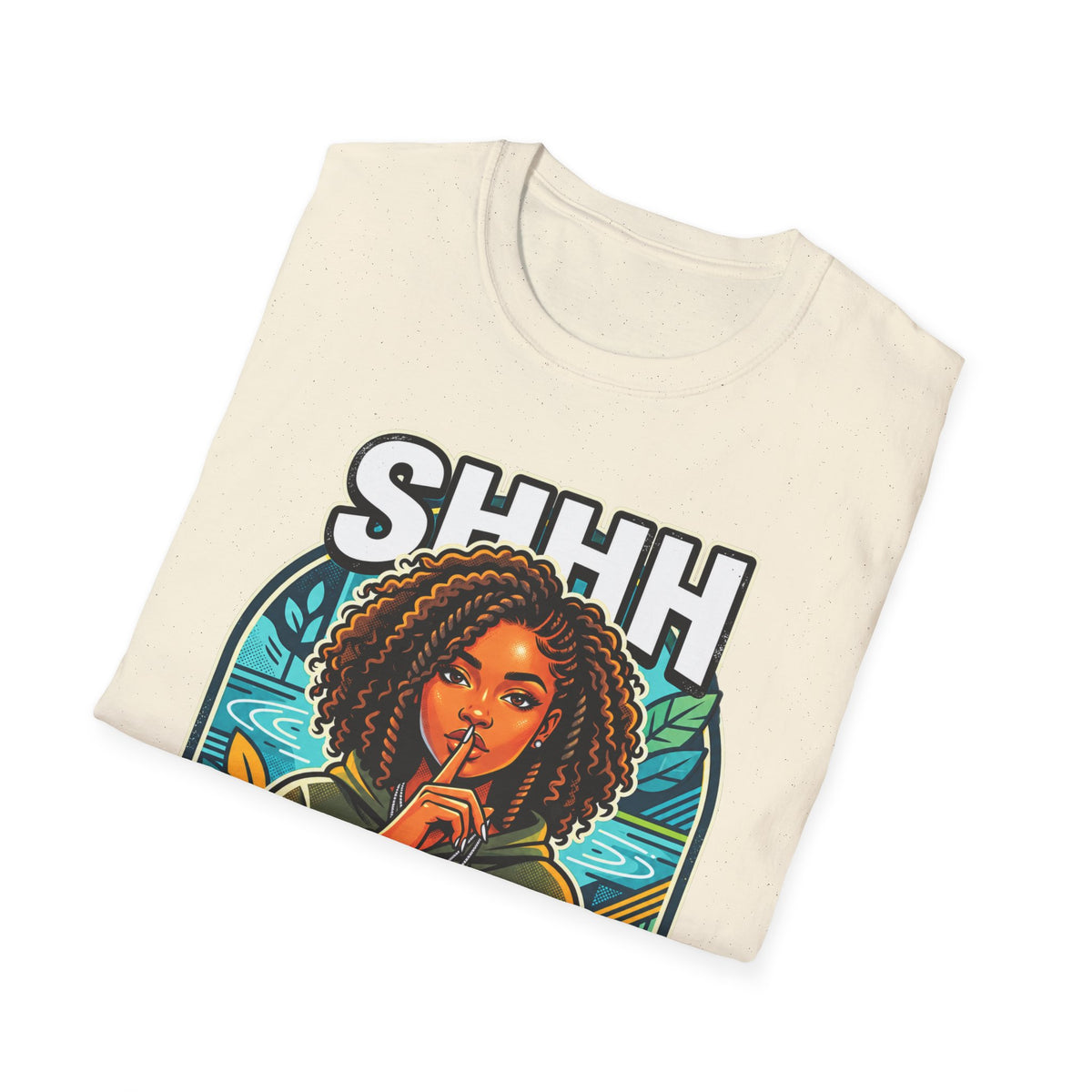 Shhh Quiet on the Creek Too Loud T-Shirt — Retro Afro Woman Graphic Tee