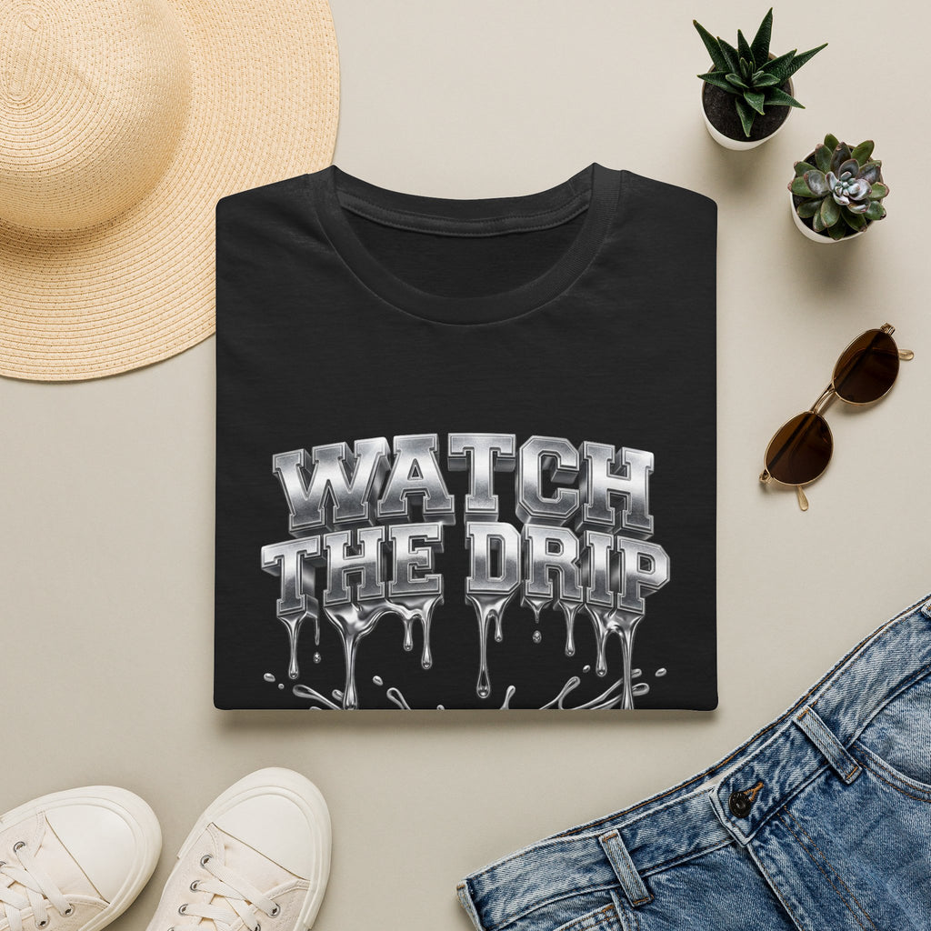 Watch The Drip T‑Shirt — Silver Drip Graphic Tee