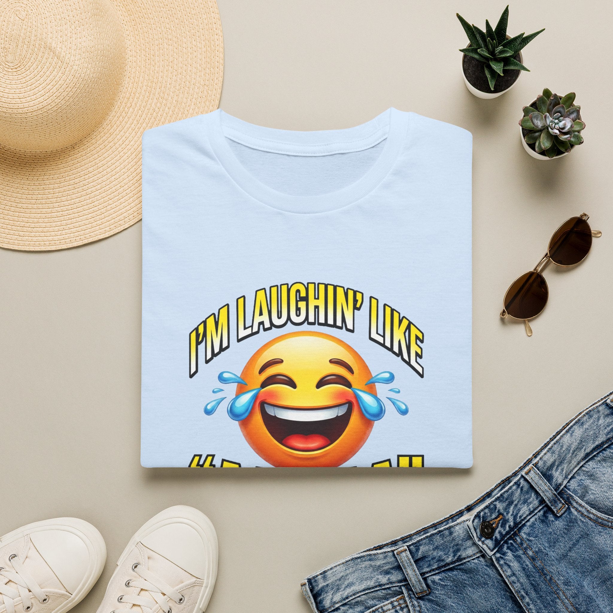 Laughing Emoji T-Shirt — "I’m Laughin’ Like ‘Ah Ha’" Graphic Tee