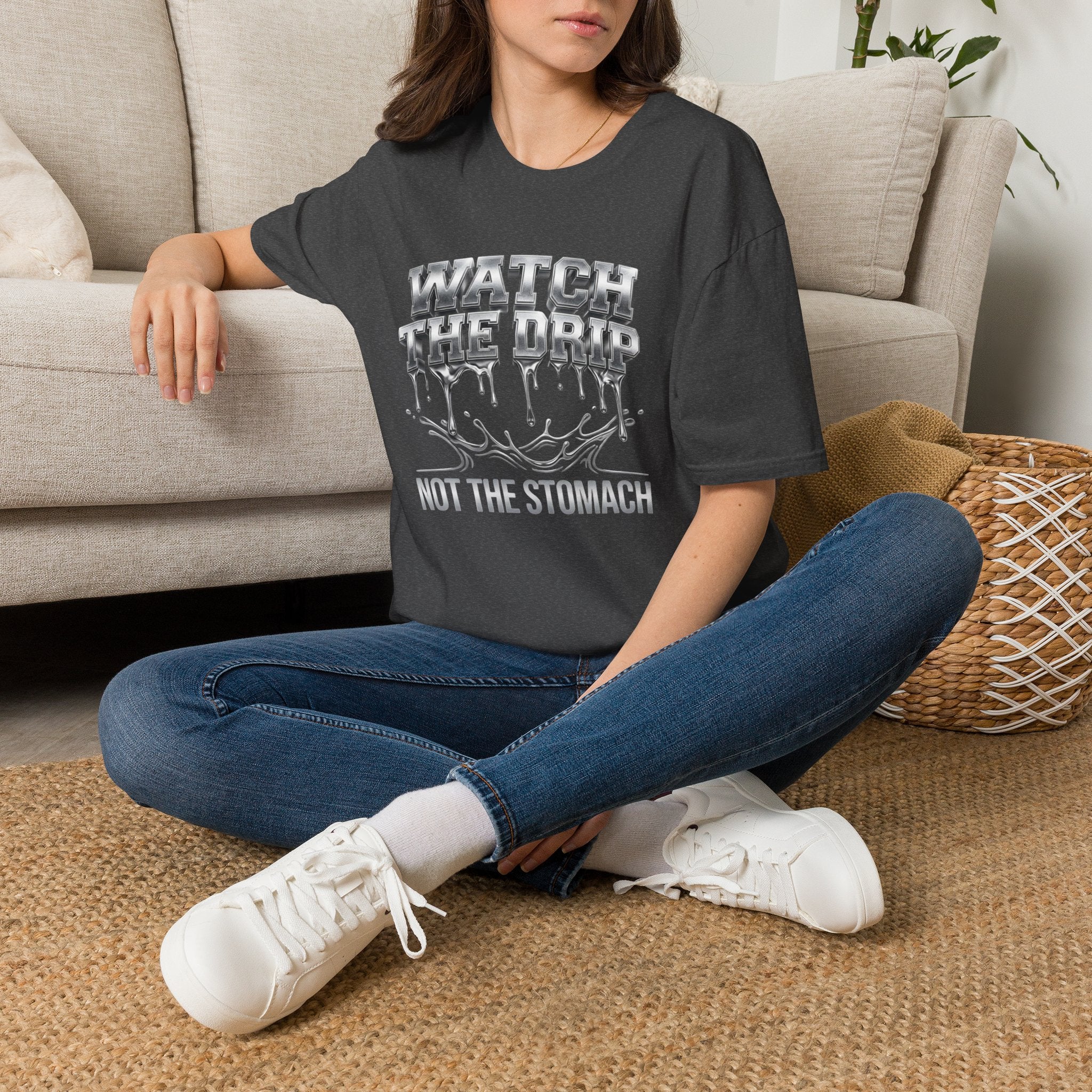 Watch The Drip T‑Shirt — Silver Drip Graphic Tee