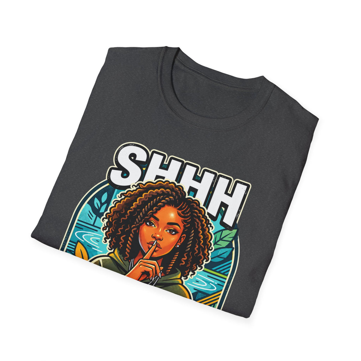 Shhh Quiet on the Creek Too Loud T-Shirt — Retro Afro Woman Graphic Tee
