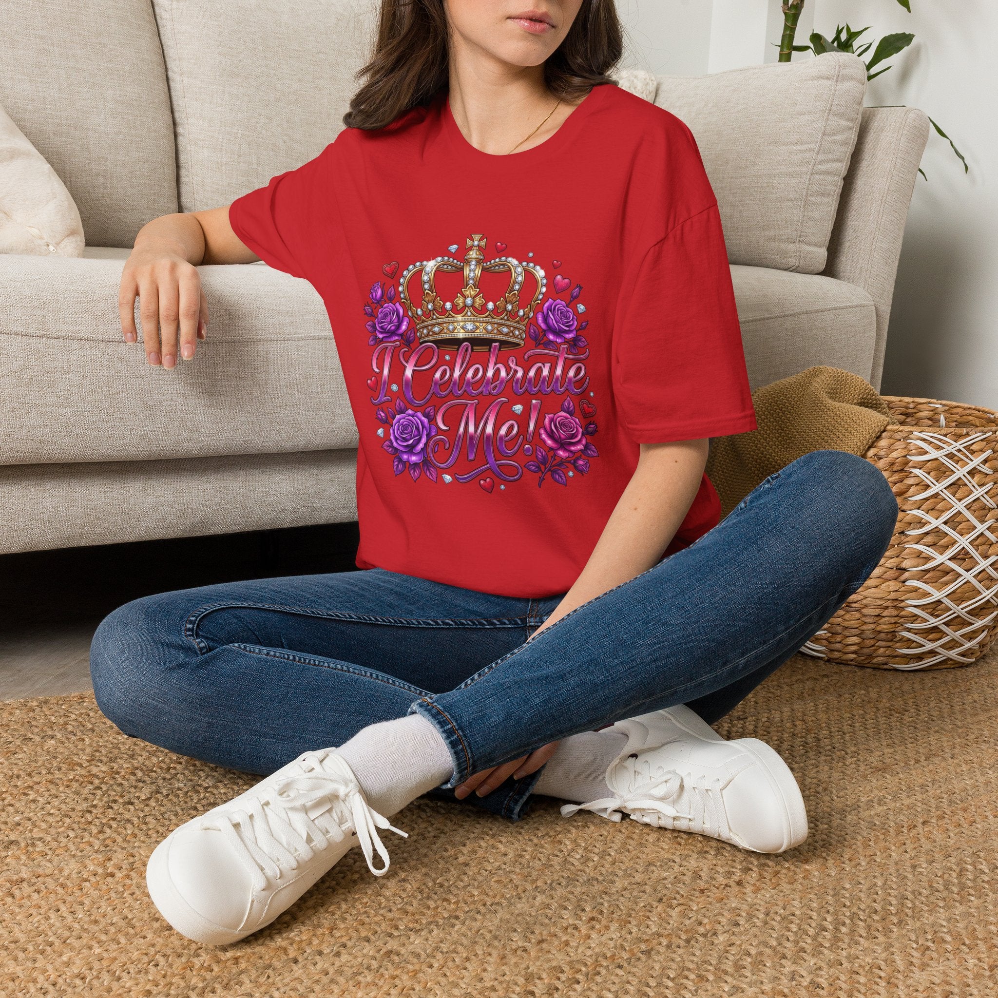 Celebrate Me T-Shirt — Crown & Roses Birthday Shirt